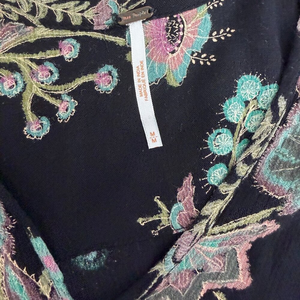 Free People Just The Two Of Us SwingTunic Boho Floral Size M - Picture 7 of 12